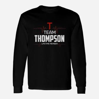 Team Thompson Lifetime Member Surname Last Name Long Sleeve T-Shirt - Thegiftio UK