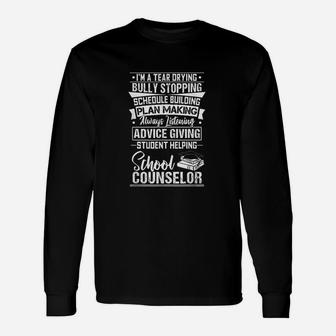 Tear Drying Bully Stopping School Counselor Unisex Long Sleeve | Crazezy