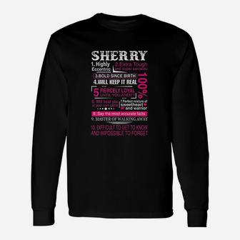 Ten Facts About Women Name Is Sherry First Name Long Sleeve T-Shirt - Thegiftio UK