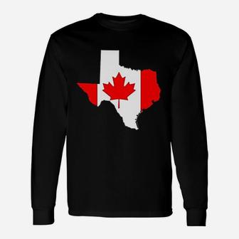 Texas Canada Map Unisex Long Sleeve | Crazezy AU