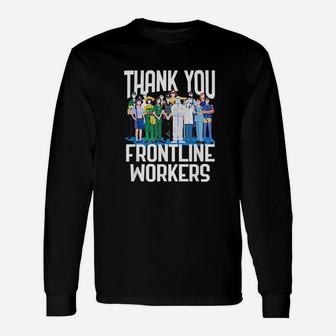 Thank You Frontline Workers Essential Workers Long Sleeve T-Shirt - Thegiftio UK