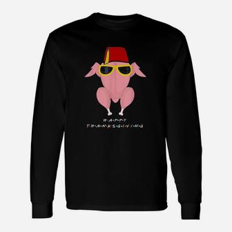 Thanksgiving For Friends Funny Turkey Head Unisex Long Sleeve | Crazezy CA