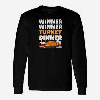 Thanksgiving Gamer Winner Winner Turkey Dinner Long Sleeve T-Shirt - Thegiftio UK