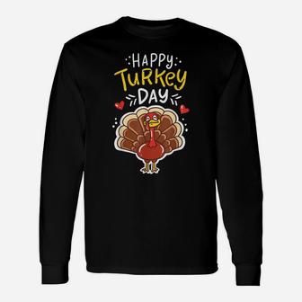 Thanksgiving Tshirt Happy Turkey Day Tee Holiday Gift Unisex Long Sleeve | Crazezy DE