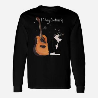 That's What I Do I Pet Cats Play Guitars & I Know Things Unisex Long Sleeve | Crazezy
