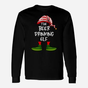 The Beer Drinking Elf Family Matching Christmas Gift Pajama Unisex Long Sleeve | Crazezy CA