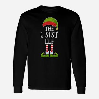 The Big Sister Elf Christmas Group Family Matching Pajamas Unisex Long Sleeve | Crazezy DE