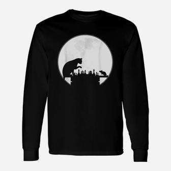 The Chess Board The Cat The Mouse And The Full Moon Unisex Long Sleeve | Crazezy