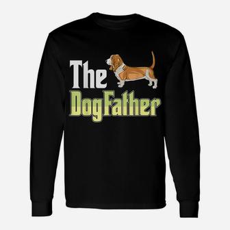 The Dogfather Basset Hound Funny Dog Owner Father’ Day Unisex Long Sleeve | Crazezy