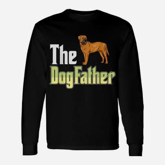 The Dogfather Bullmastiff Funny Dog Owner Father’ Day Unisex Long Sleeve | Crazezy