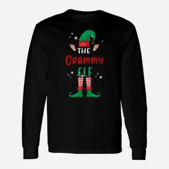 The Grammy Elf Matching Family Group Christmas Funny Xmas Unisex Long Sleeve | Crazezy UK