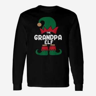 The Grandpa The Dog Dad Elf Christmas Shirts Matching Family Unisex Long Sleeve | Crazezy