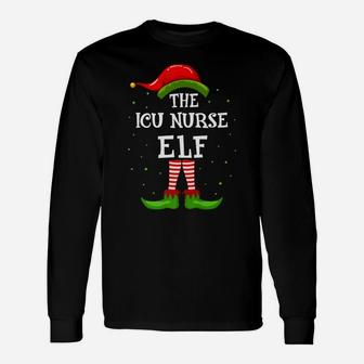 The Icu Nurse Elf Christmas Matching Family Pajama Costume Unisex Long Sleeve | Crazezy