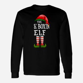 The Kick Boxing Elf Family Matching Xmas Group Gifts Pajama Sweatshirt Unisex Long Sleeve | Crazezy UK