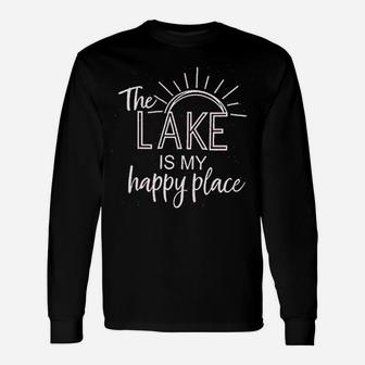 The Lake Is My Happy Place Unisex Long Sleeve | Crazezy
