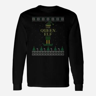 The Queen Elf Matching Family Ugly Christmas Sweater Unisex Long Sleeve | Crazezy