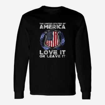 The United States Of America Love It Or Leave It Unisex Long Sleeve | Crazezy CA