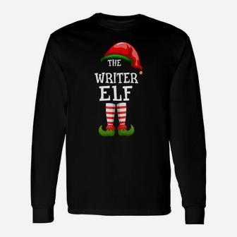 The Writer Elf Family Matching Christmas Group Gifts Pajama Unisex Long Sleeve | Crazezy UK