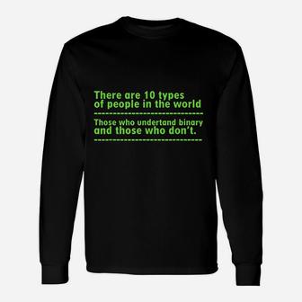 There Are 10 Kinds Of People Funny Binary Code Coder Unisex Long Sleeve | Crazezy DE