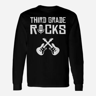Third Grade Rocks Back To School Tshirt Student Teacher Unisex Long Sleeve | Crazezy UK