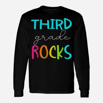 Third Grade Rocks Shirt Team 3Rd Grade Teacher Unisex Long Sleeve | Crazezy AU