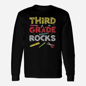 Third Grade Rocks Unisex Long Sleeve | Crazezy CA