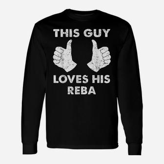 This Guy Loves His Reba Gift Valentine Heart Belongs 3 Unisex Long Sleeve | Crazezy AU