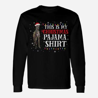 This Is My Christmas Pajama Shirt Greyhound Dog Lover Gift Unisex Long Sleeve | Crazezy
