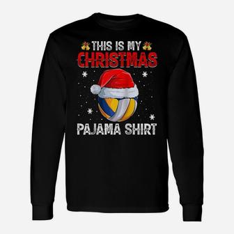 This Is My Christmas Pajama Volleyball Raglan Baseball Tee Unisex Long Sleeve | Crazezy