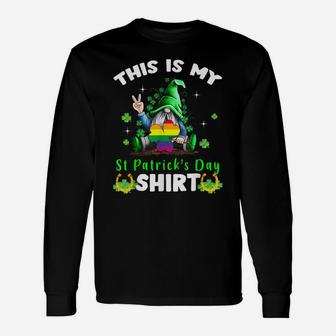 This Is My St Patrick's Day Shirt Gnomes Gay Pride Lgbt Unisex Long Sleeve | Crazezy