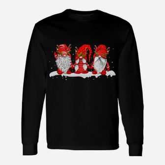 Three Nordic Gnomes Winter Christmas Swedish Elves Unisex Long Sleeve | Crazezy