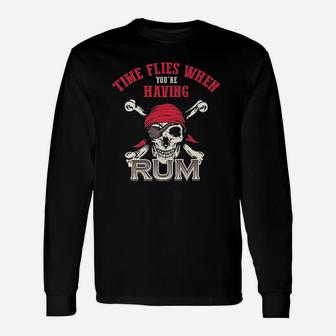 Time Flies When You Are Having Rum Unisex Long Sleeve | Crazezy