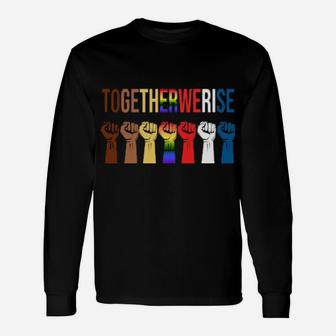 Togetherwerire Black Lives Matter Symbol Lgbt Long Sleeve T-Shirt - Monsterry