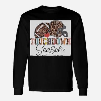 Touchdown Season Football Bleached Leopard Sweatshirt Unisex Long Sleeve | Crazezy UK