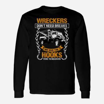 Tow Truck Driver Gifts Image On Back Of Shirt Unisex Long Sleeve | Crazezy AU