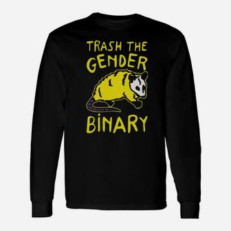 Trash The Gender Binary Long Sleeve T-Shirt - Monsterry DE