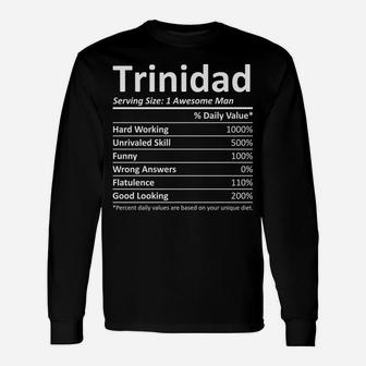 Trinidad Nutrition Funny Birthday Personalized Name Gift Unisex Long Sleeve | Crazezy CA