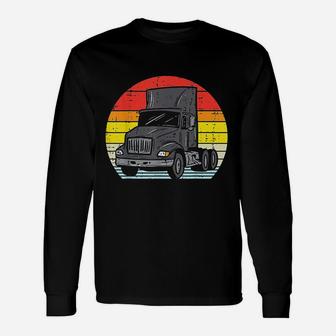Truck Retro Truckin Big Rig Semi Trailer Driver Trucker Gift Unisex Long Sleeve | Crazezy DE