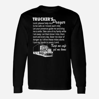 Truckers Prayer Truck Driver Gift For Men And Women T Shirt Unisex Long Sleeve | Crazezy CA