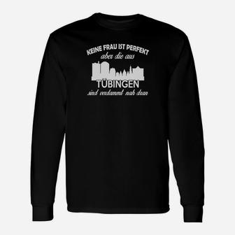 Tübingen Stadt-Silhouette Langarmshirts, Frauen Perfekt Nähe Spruch Tee - Seseable