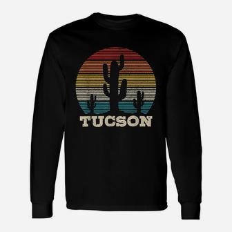 Tucson Arizona Cactus Vintage Retro Desert Unisex Long Sleeve | Crazezy CA