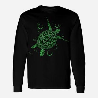 Turtle In Blue Waves Turtle Enthusiast Animal Lover Unisex Long Sleeve | Crazezy AU