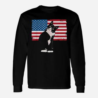 Tuxedo Cat 4Th Of July Patriotic Unisex Long Sleeve | Crazezy