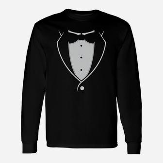Tuxedo With Black Bow Tie Funny Unisex Long Sleeve | Crazezy UK