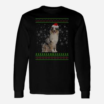 Ugly Christmas Aussie Dog Xmas Merry Christmas Gifts Sweatshirt Unisex Long Sleeve | Crazezy CA