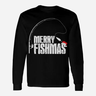 Ugly Merry Christmas Fishmas Funny Fishing Gift Shirt Unisex Long Sleeve | Crazezy UK