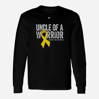 Uncle Of A Warrior Childhood Unisex Long Sleeve | Crazezy