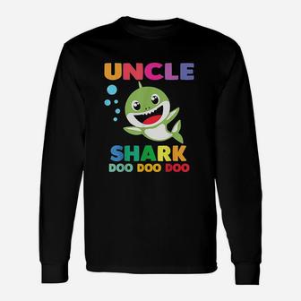 Uncle Shark Doo Doo Mommy Auntie Daddy Baby Unisex Long Sleeve | Crazezy