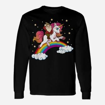 Unicorn Rainbow Gnome Sleeping Dream Star Unisex Long Sleeve | Crazezy UK