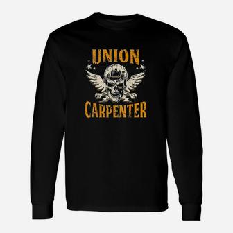 Union Carpenter Proud Union Worker Long Sleeve T-Shirt - Thegiftio UK